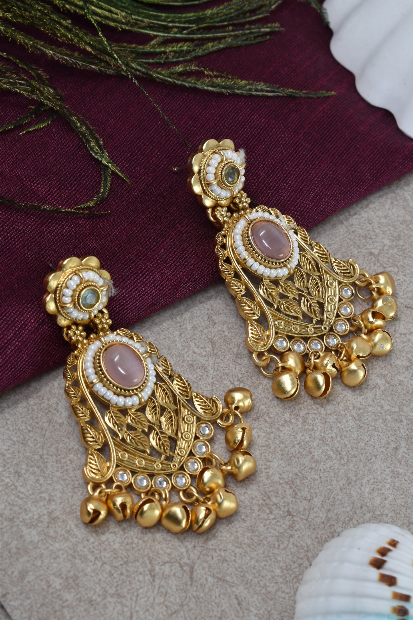 Gold Plated Designer Stylish Heavy Earrring for Women and Girls