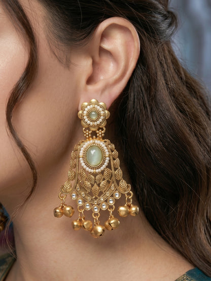Gold Plated Designer Stylish Heavy Earrring for Women and Girls