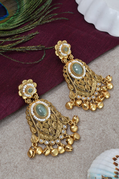 Gold Plated Designer Stylish Heavy Earrring for Women and Girls