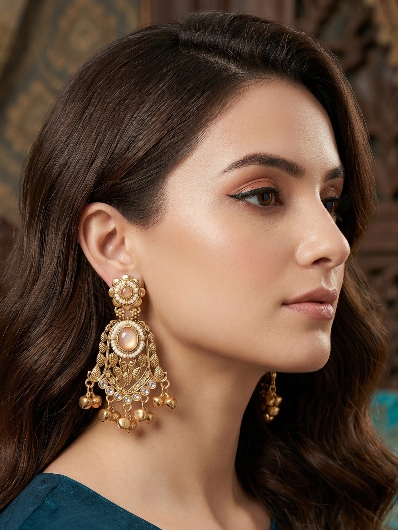 Gold Plated Designer Stylish Heavy Earrring for Women and Girls