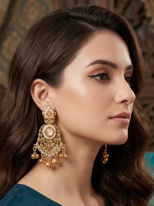 Gold Plated Designer Stylish Heavy Earrring for Women and Girls