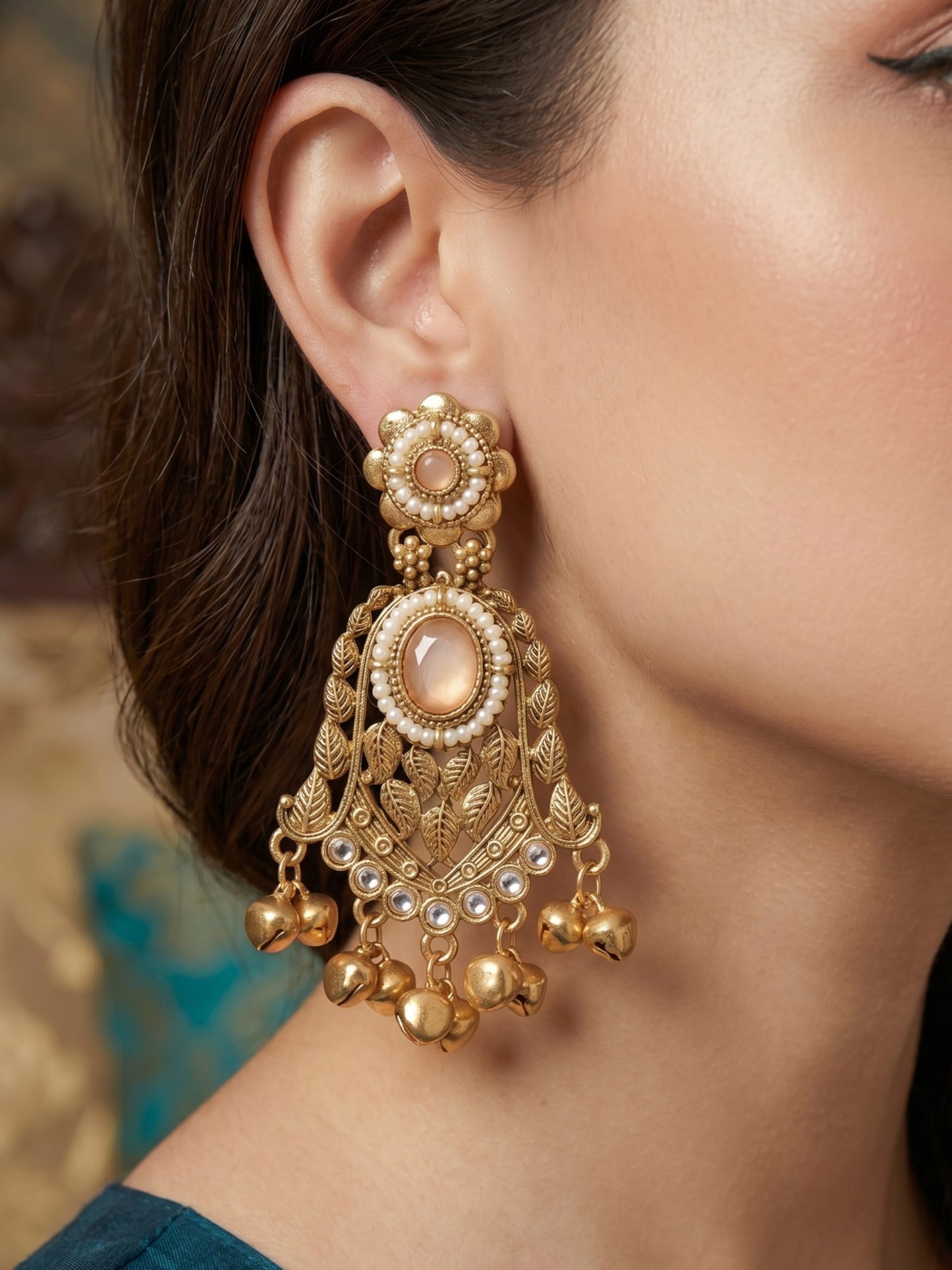 Gold Plated Designer Stylish Heavy Earrring for Women and Girls