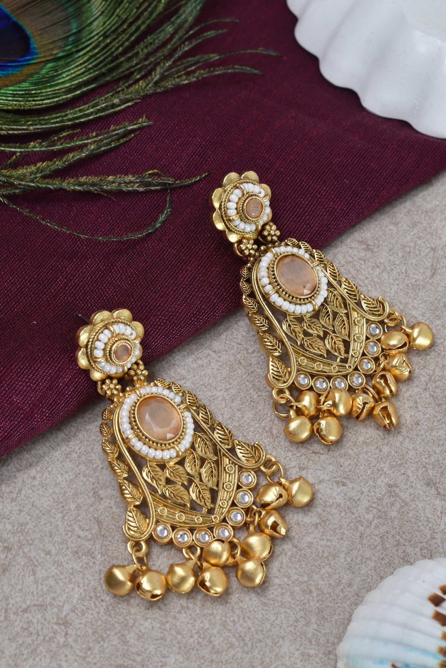 Gold Plated Designer Stylish Heavy Earrring for Women and Girls