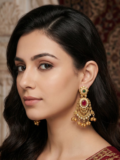 Gold Plated Designer Stylish Heavy Earrring for Women and Girls