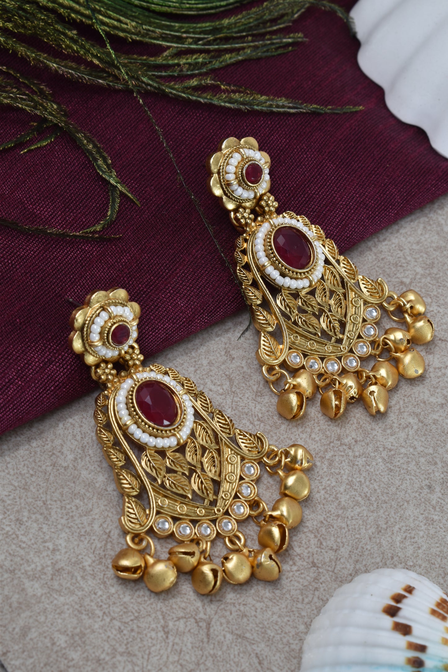 Gold Plated Designer Stylish Heavy Earrring for Women and Girls