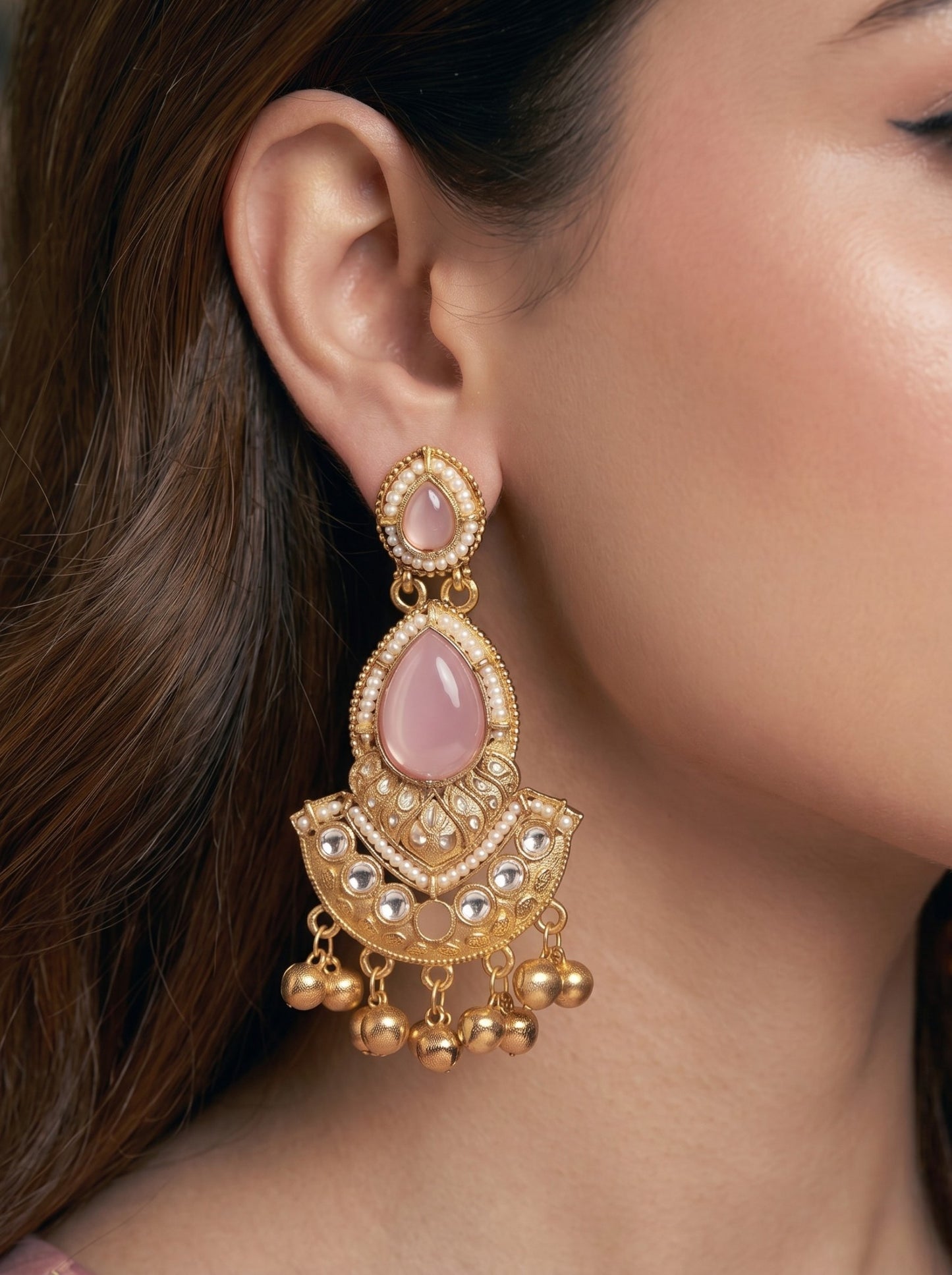 Gold Plated Designer Stylish Heavy Earrring for Women and Girls