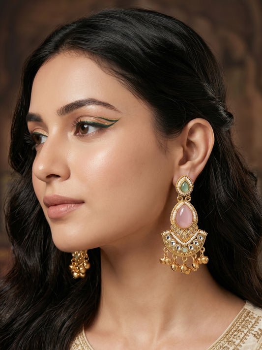 Gold Plated Designer Stylish Heavy Earrring for Women and Girls