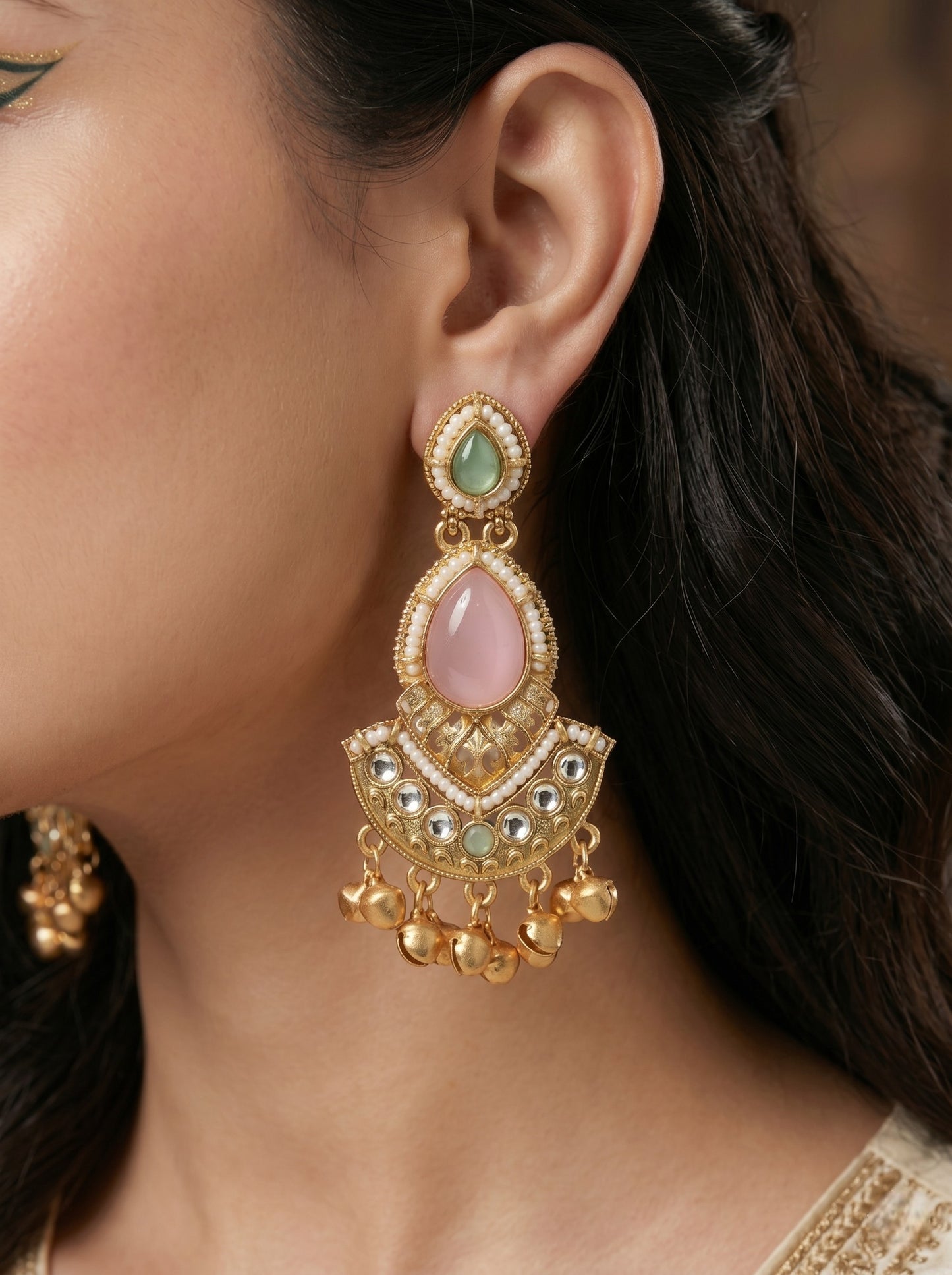 Gold Plated Designer Stylish Heavy Earrring for Women and Girls