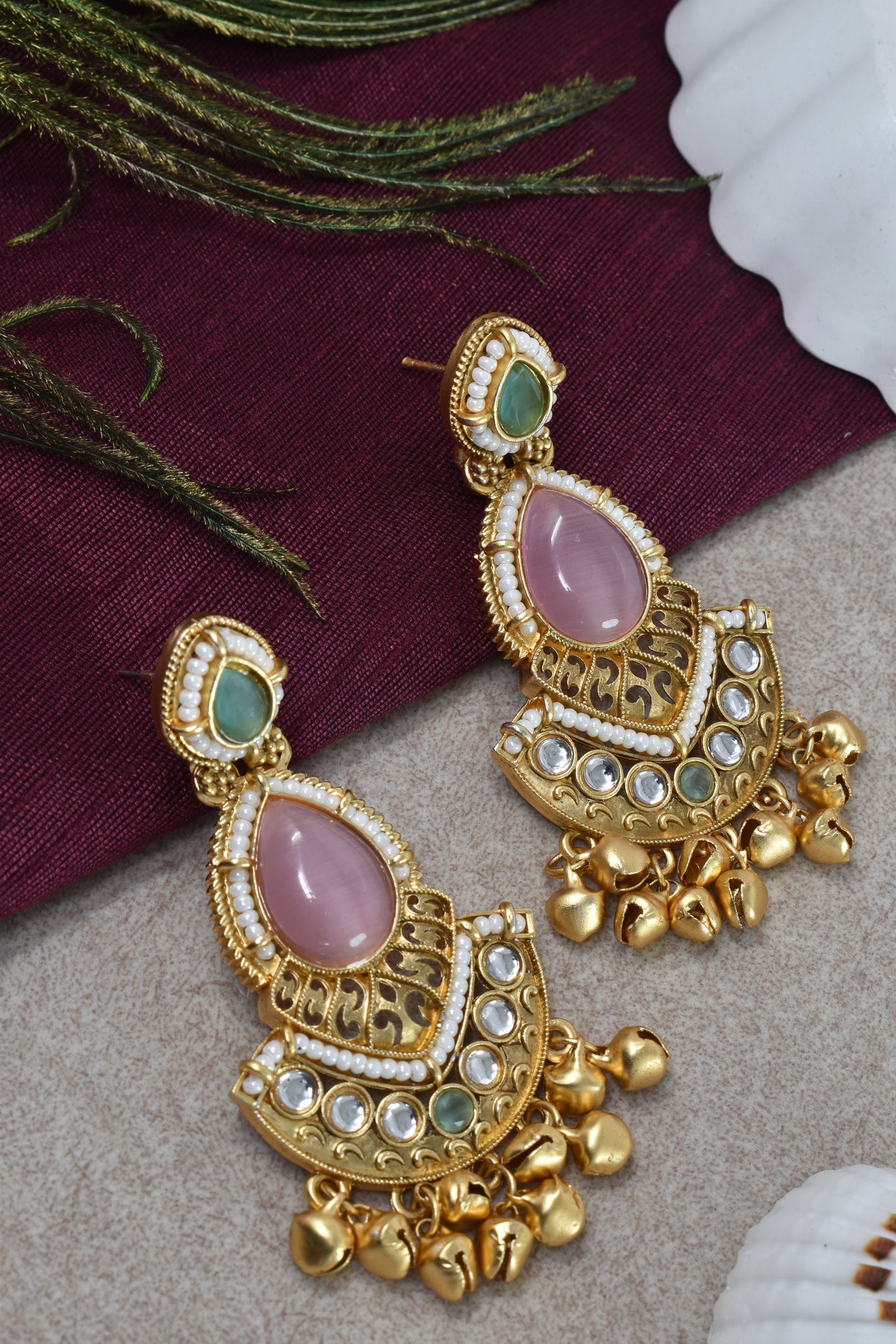 Gold Plated Designer Stylish Heavy Earrring for Women and Girls