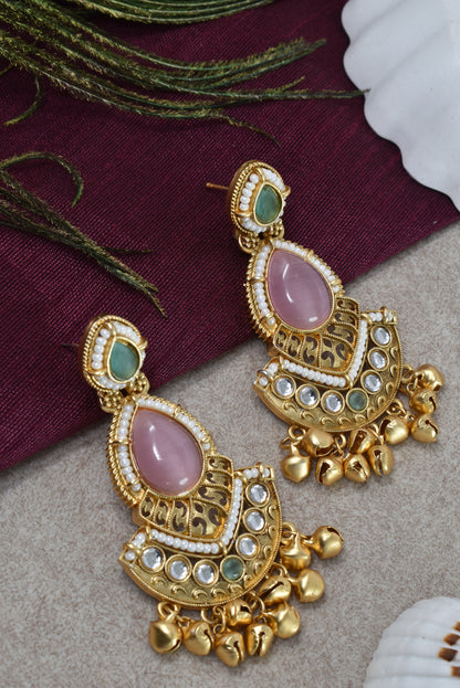 Gold Plated Designer Stylish Heavy Earrring for Women and Girls