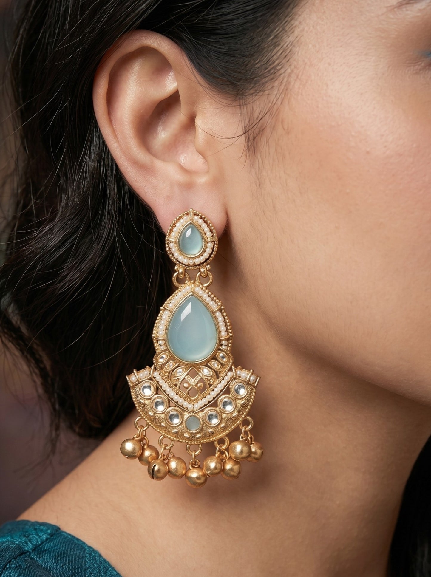 Gold Plated Designer Stylish Heavy Earrring for Women and Girls
