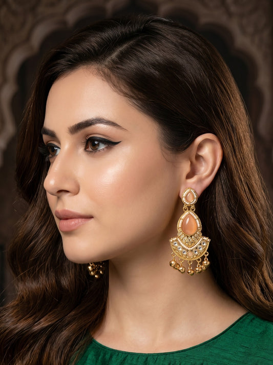 Gold Plated Designer Stylish Heavy Earrring for Women and Girls