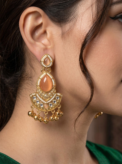 Gold Plated Designer Stylish Heavy Earrring for Women and Girls