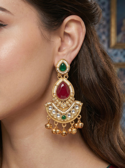 Gold Plated Designer Stylish Heavy Earrring for Women and Girls