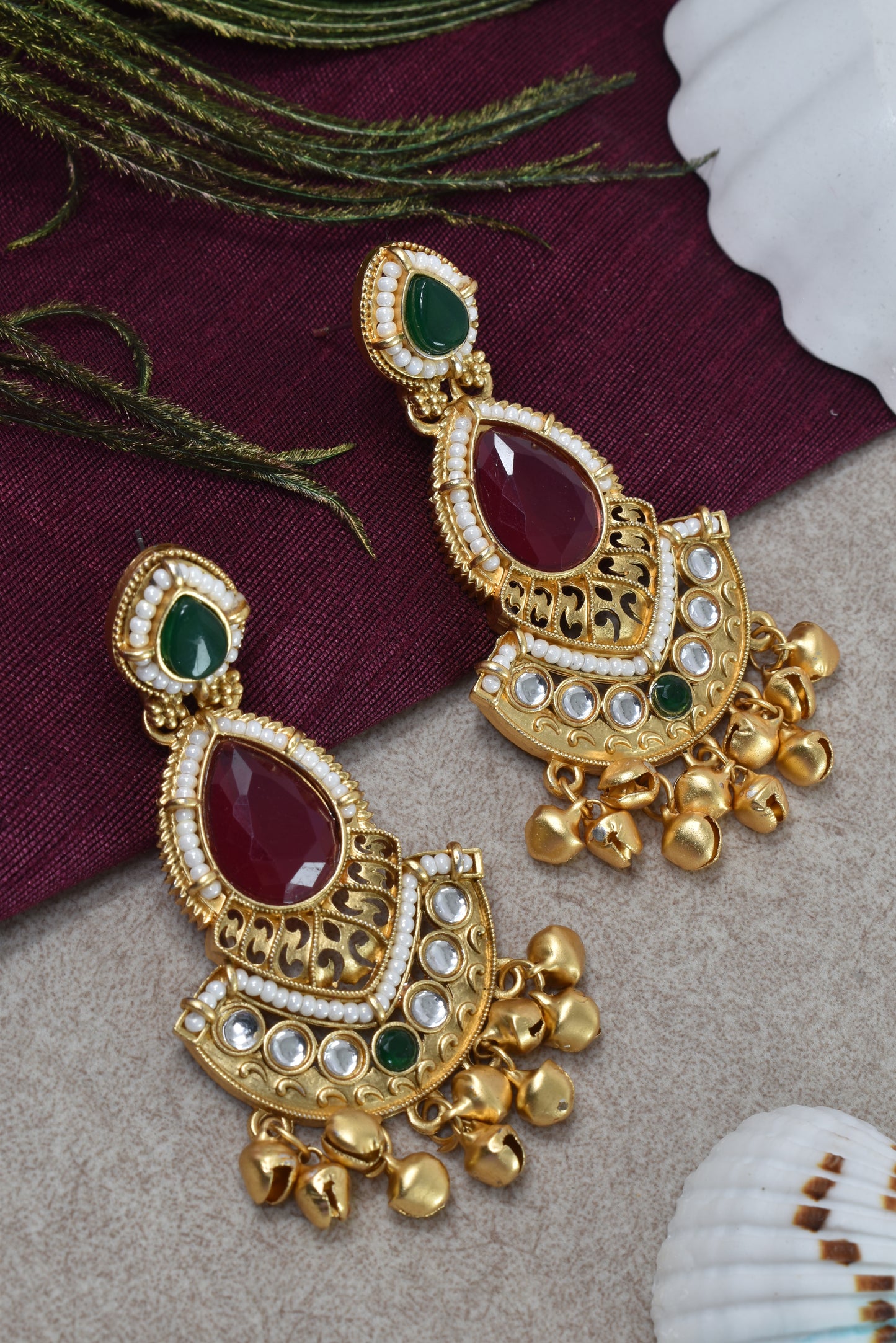 Gold Plated Designer Stylish Heavy Earrring for Women and Girls