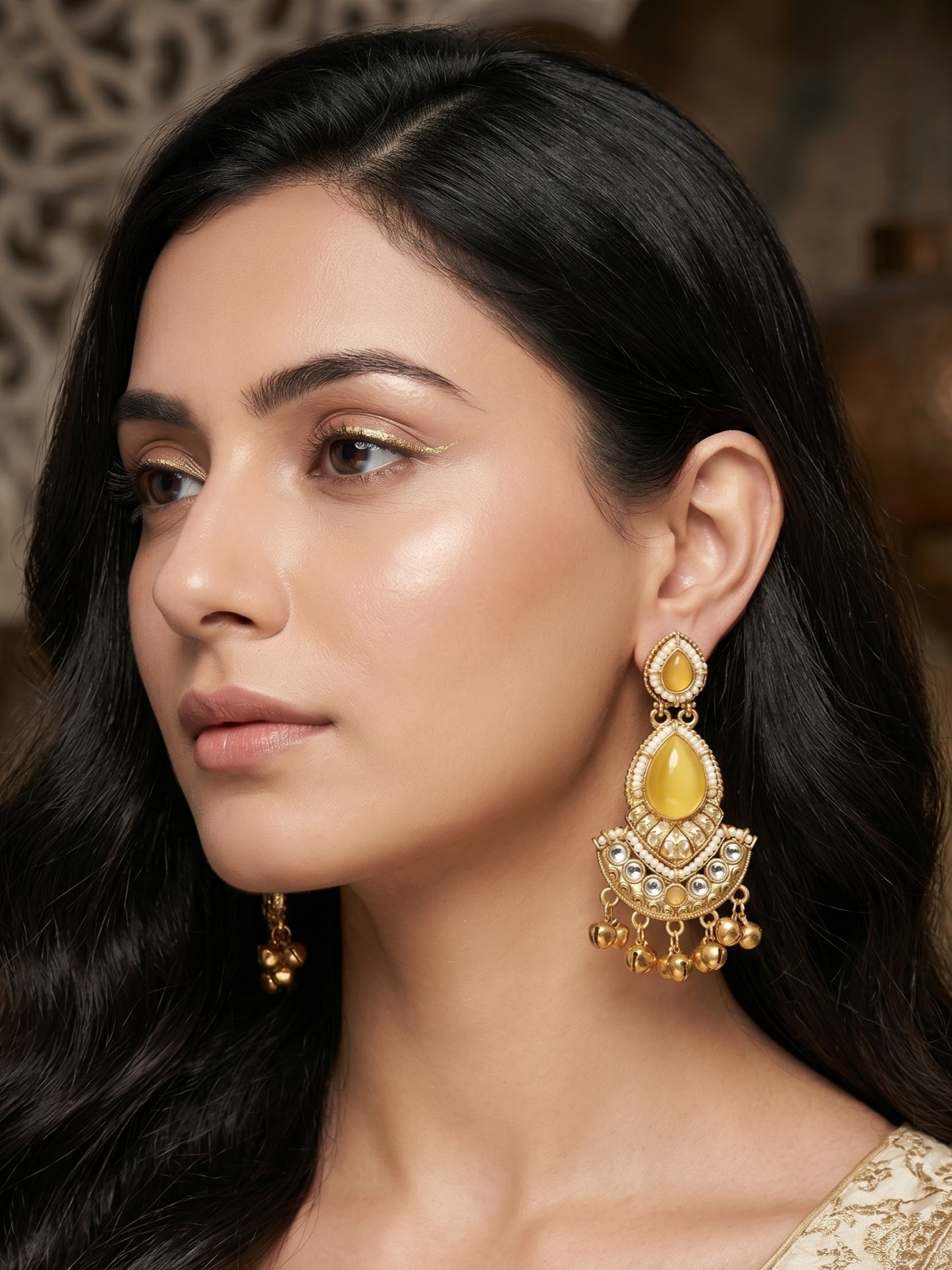 Gold Plated Designer Stylish Heavy Earrring for Women and Girls