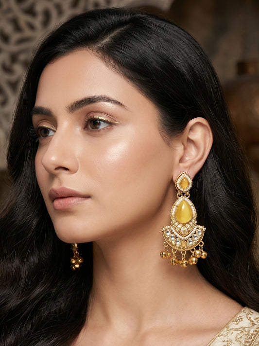 Gold Plated Designer Stylish Heavy Earrring for Women and Girls