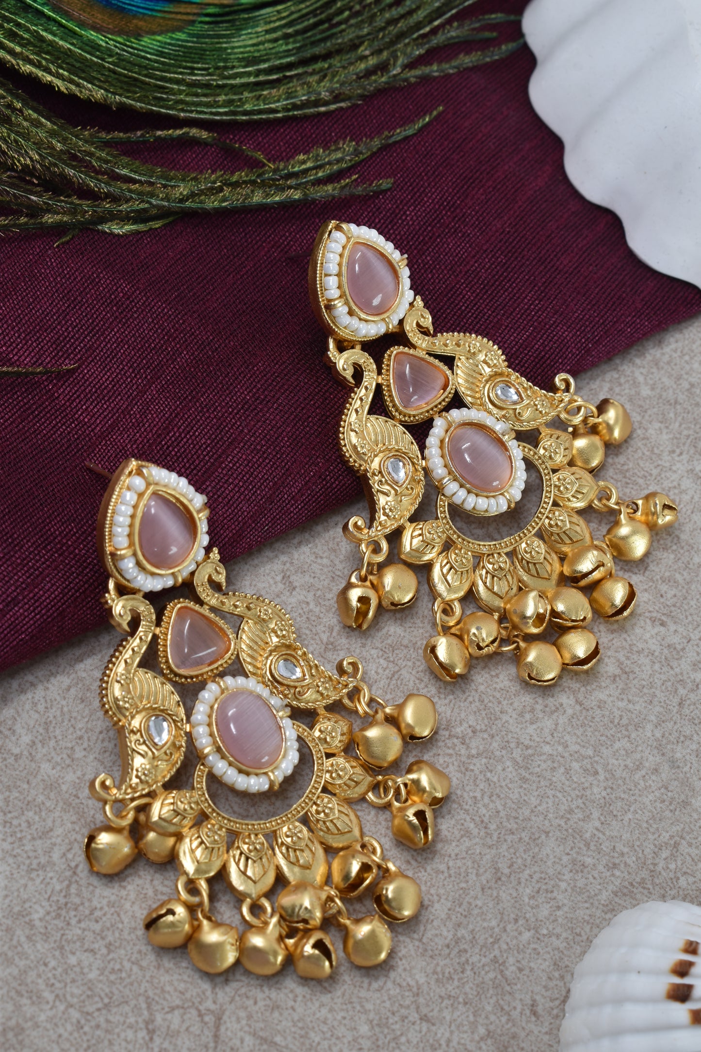 Gold Plated Designer Stylish Heavy Earrring for Women and Girls