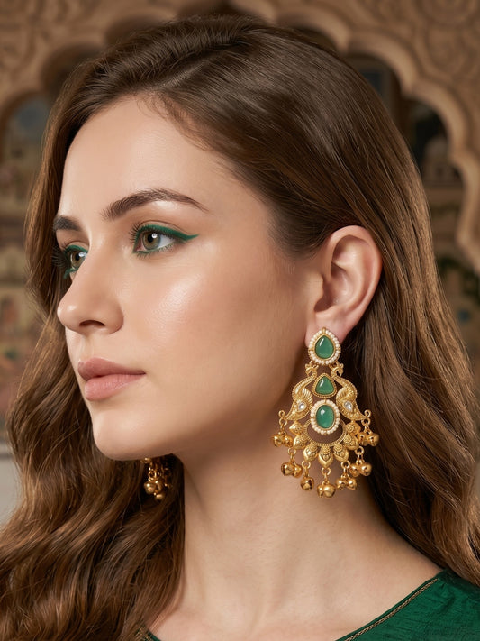Gold Plated Designer Stylish Heavy Earrring for Women and Girls