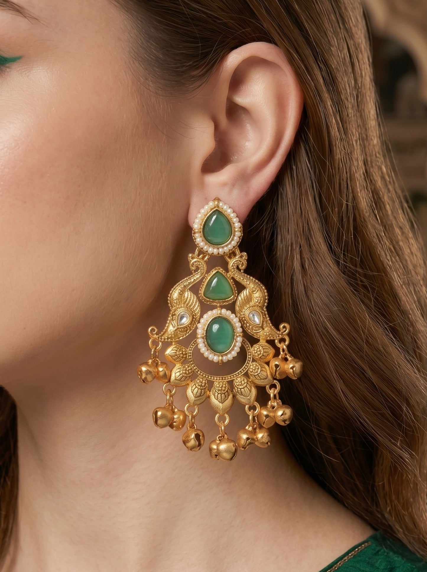 Gold Plated Designer Stylish Heavy Earrring for Women and Girls