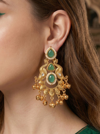 Gold Plated Designer Stylish Heavy Earrring for Women and Girls