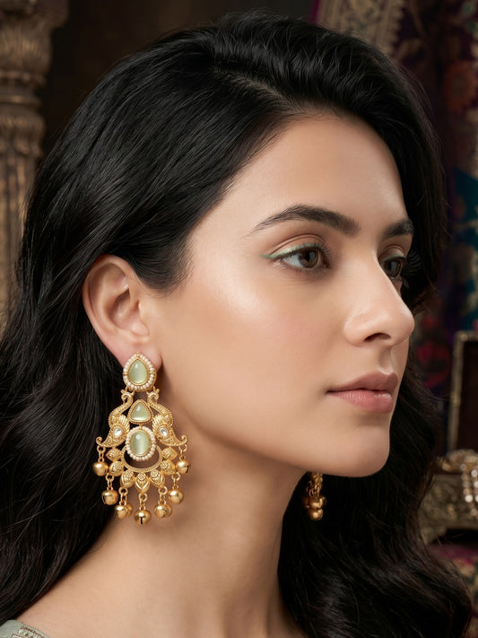 Gold Plated Designer Stylish Heavy Earrring for Women and Girls