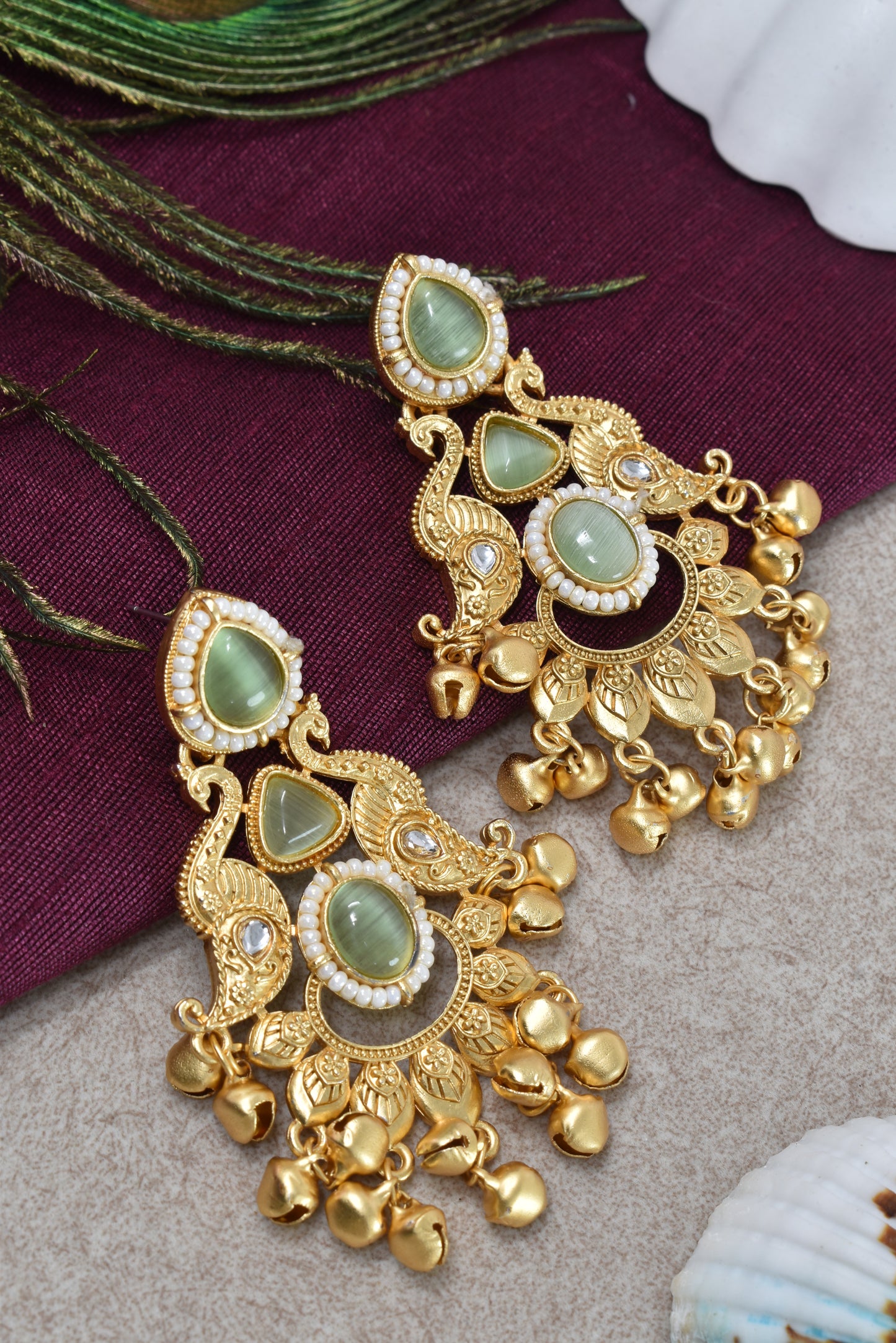 Gold Plated Designer Stylish Heavy Earrring for Women and Girls