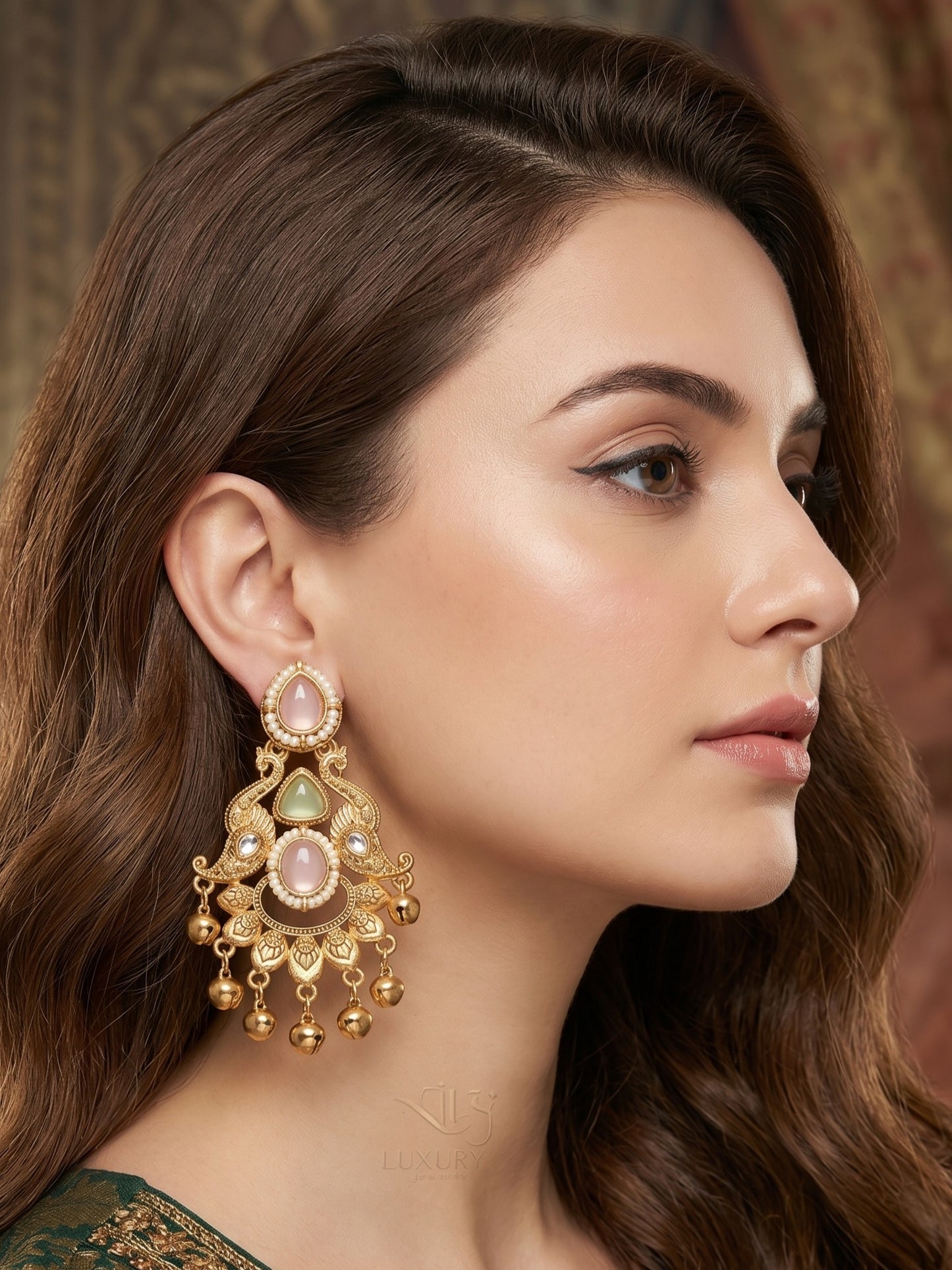 Gold Plated Designer Stylish Heavy Earrring for Women and Girls