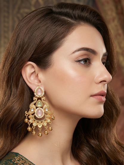 Gold Plated Designer Stylish Heavy Earrring for Women and Girls