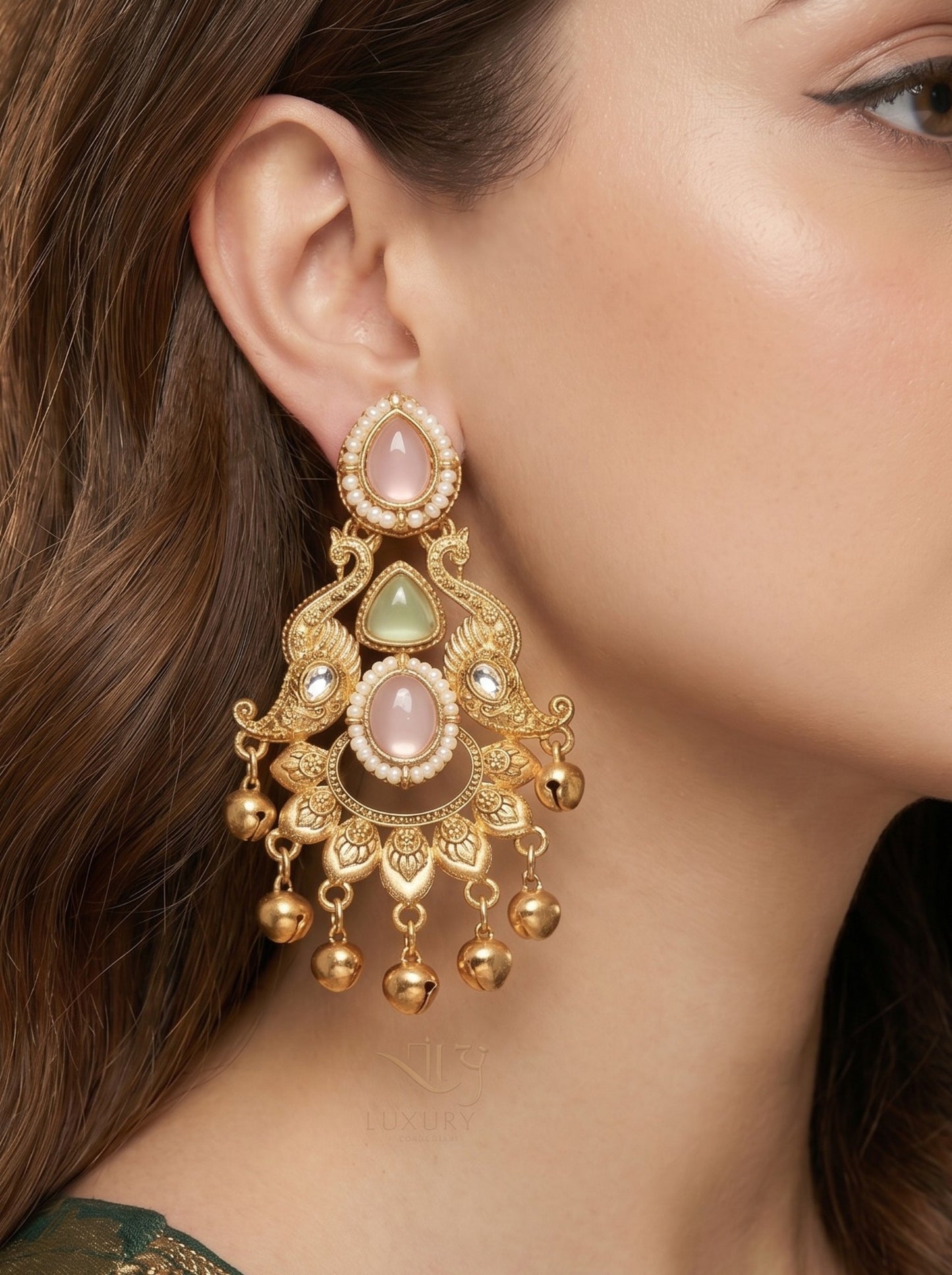 Gold Plated Designer Stylish Heavy Earrring for Women and Girls