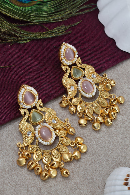 Gold Plated Designer Stylish Heavy Earrring for Women and Girls