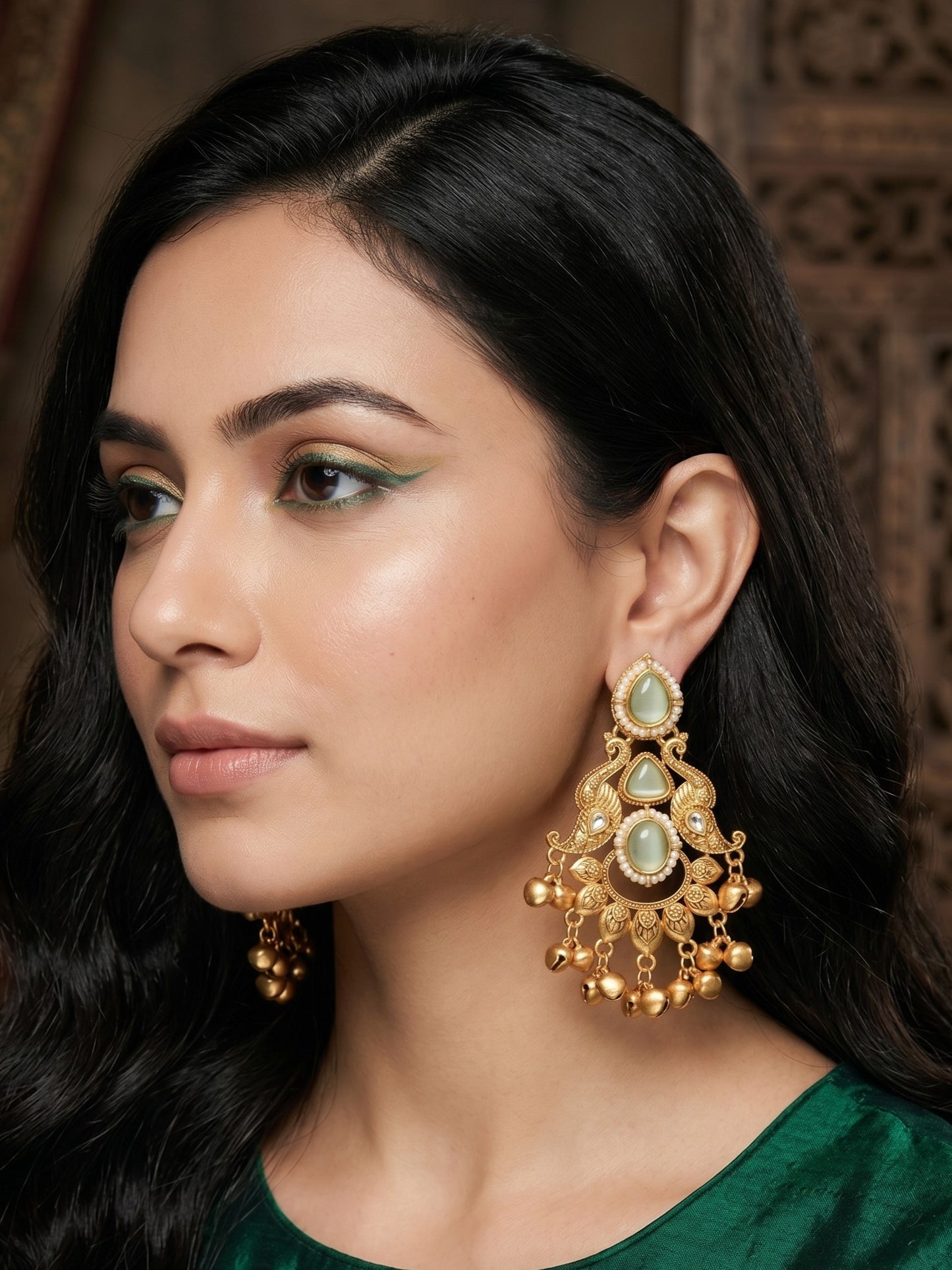 Gold Plated Designer Stylish Heavy Earrring for Women and Girls