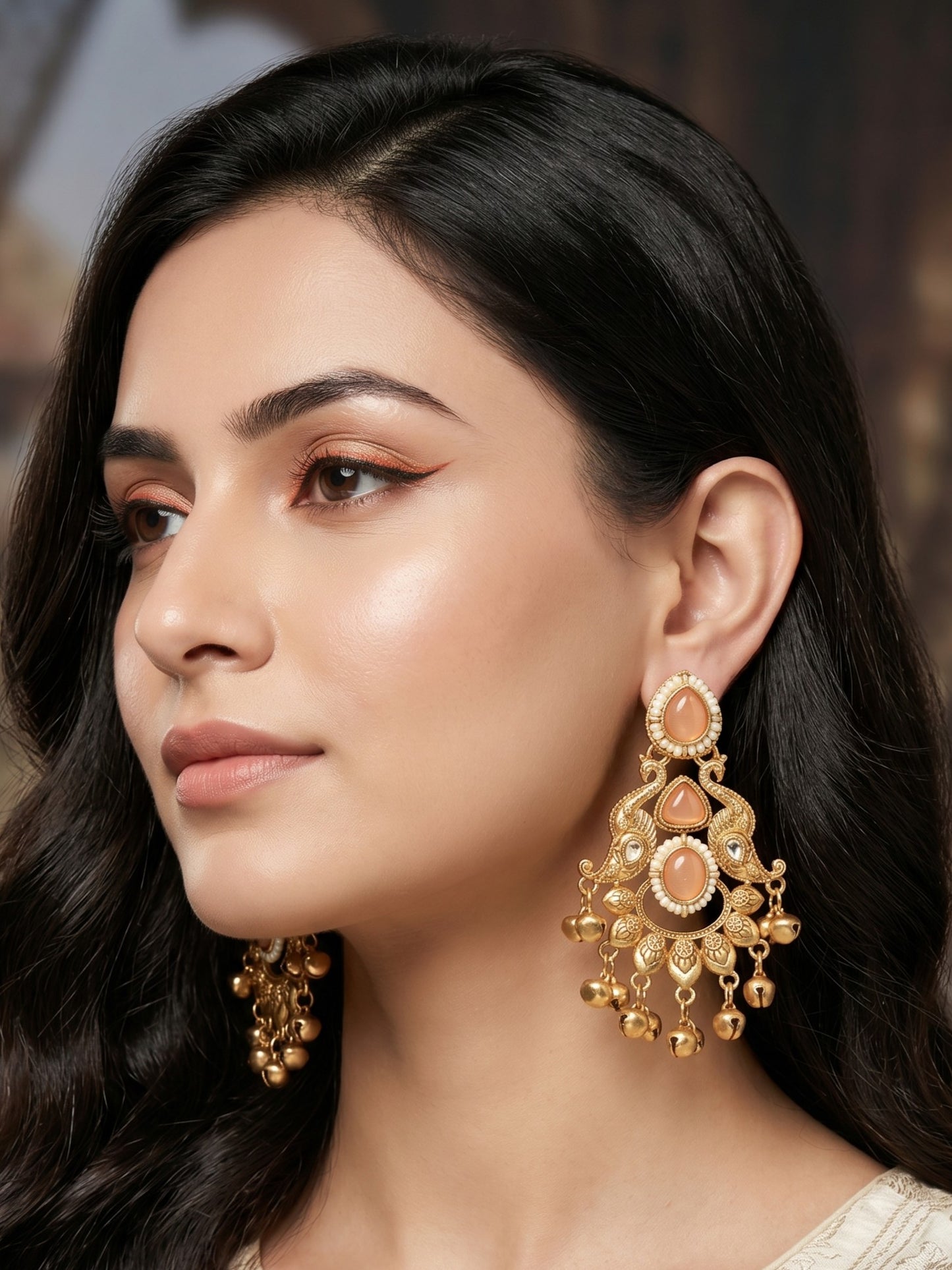 Gold Plated Designer Stylish Heavy Earrring for Women and Girls