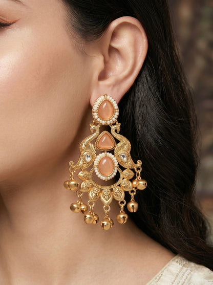 Gold Plated Designer Stylish Heavy Earrring for Women and Girls