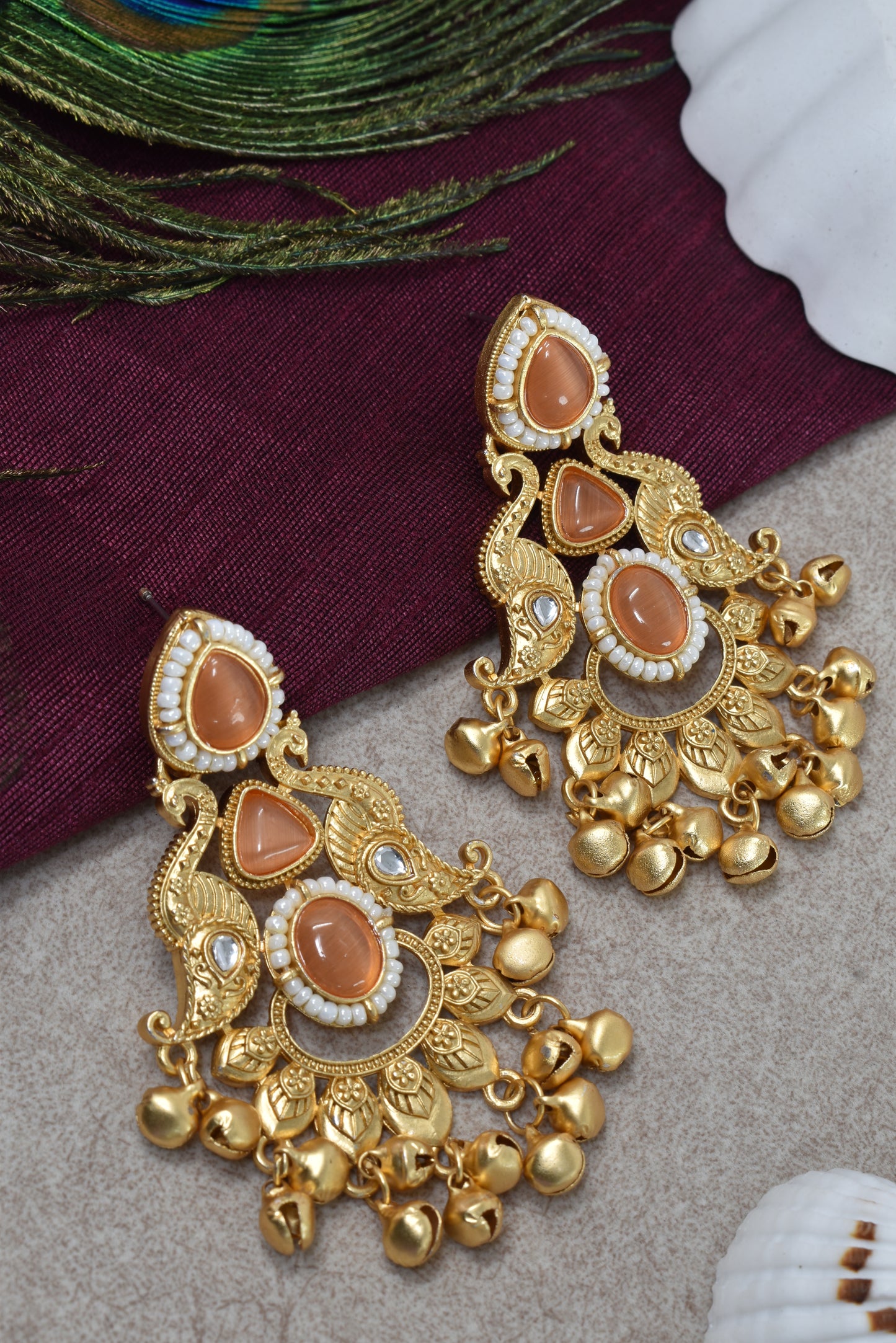 Gold Plated Designer Stylish Heavy Earrring for Women and Girls