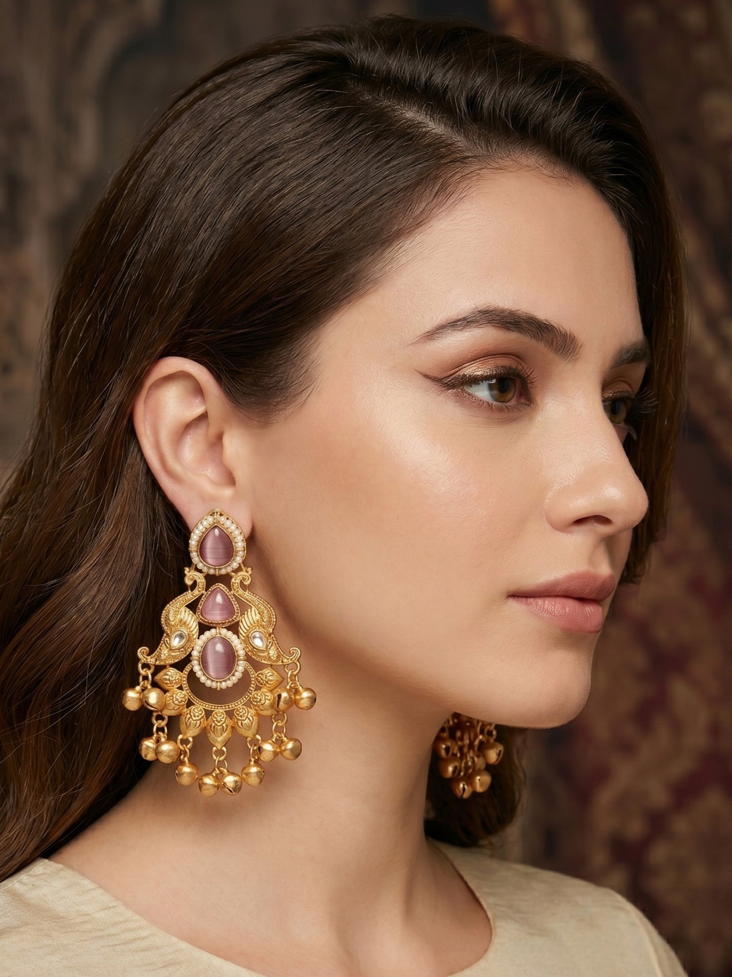 Gold Plated Designer Stylish Heavy Earrring for Women and Girls