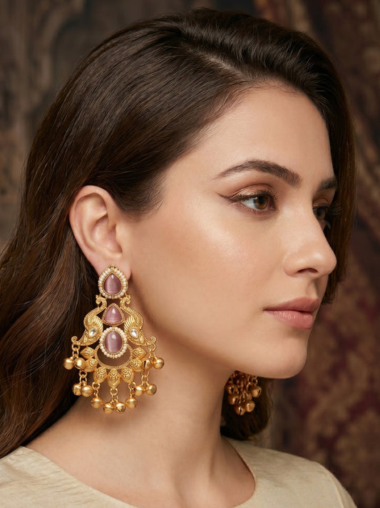Gold Plated Designer Stylish Heavy Earrring for Women and Girls