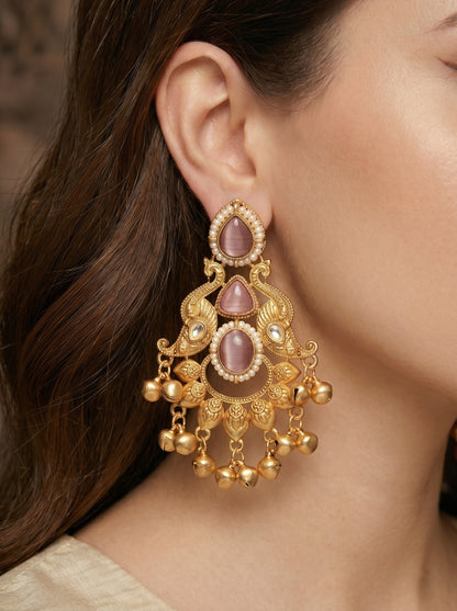 Gold Plated Designer Stylish Heavy Earrring for Women and Girls
