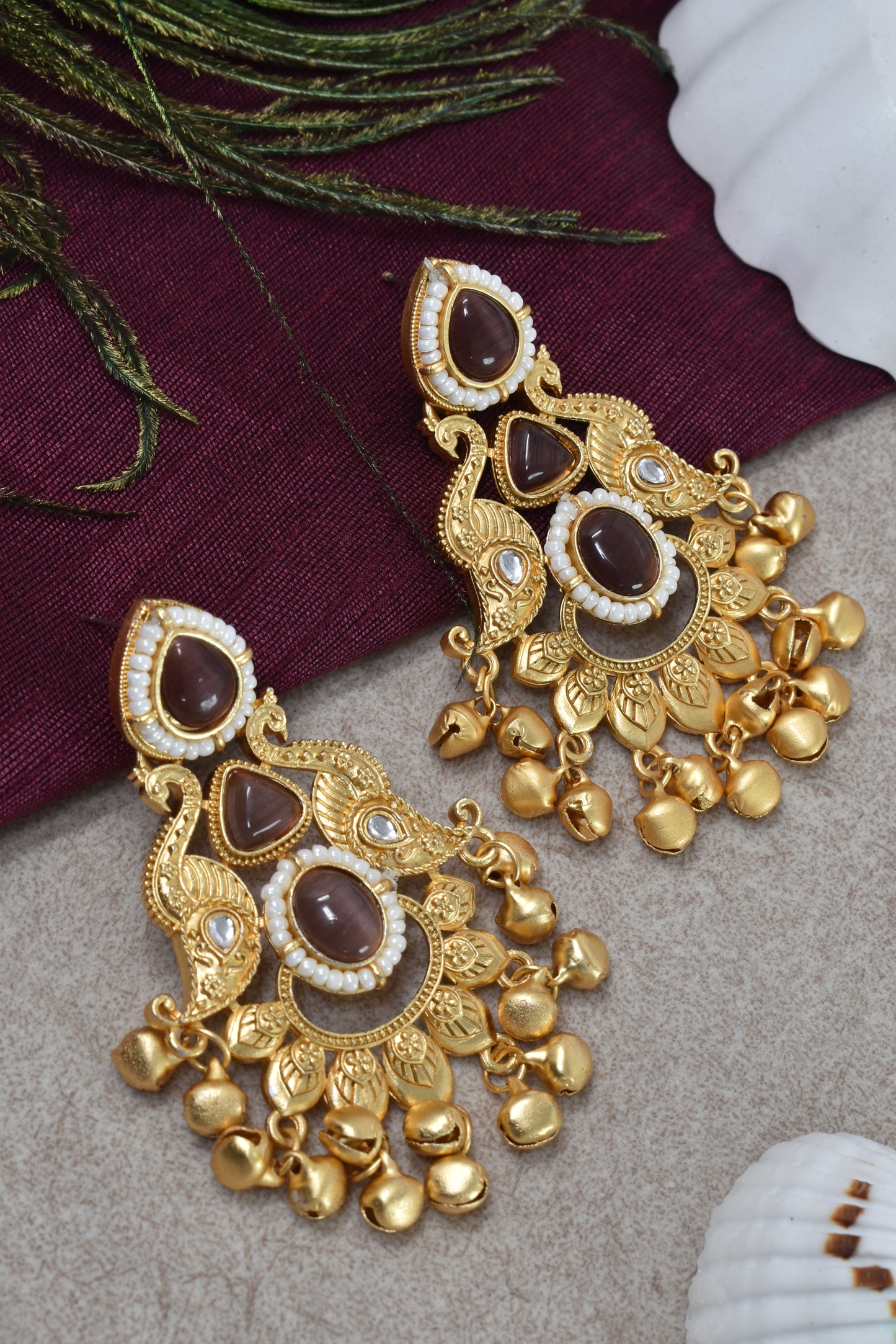 Gold Plated Designer Stylish Heavy Earrring for Women and Girls