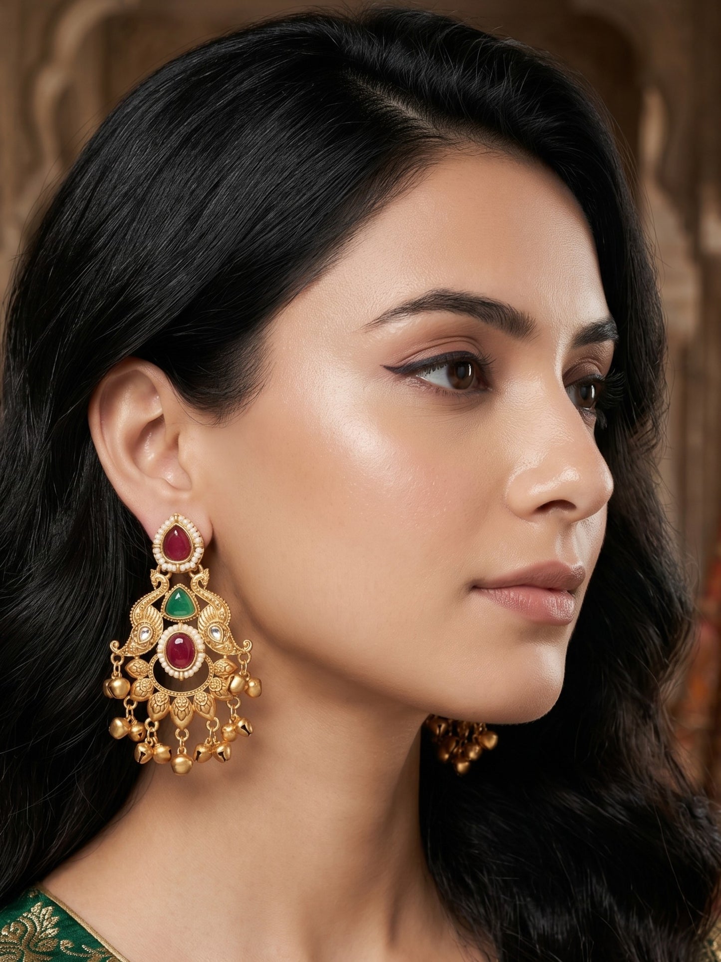 Gold Plated Designer Stylish Heavy Earrring for Women and Girls