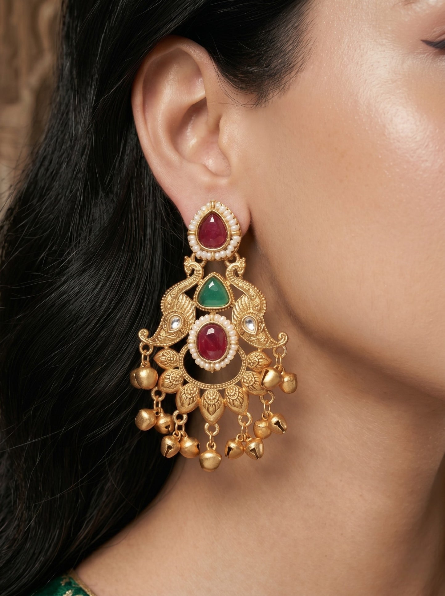 Gold Plated Designer Stylish Heavy Earrring for Women and Girls