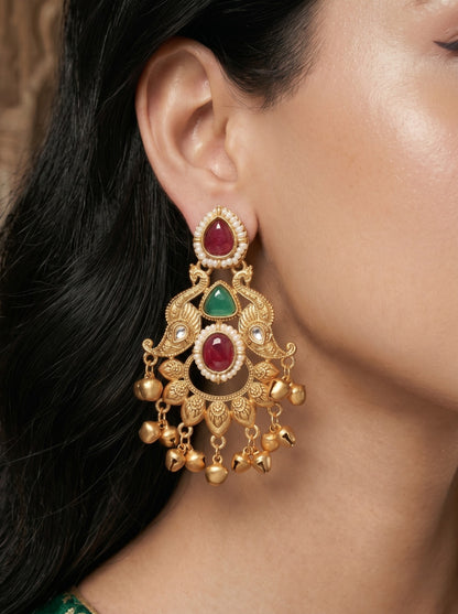 Gold Plated Designer Stylish Heavy Earrring for Women and Girls