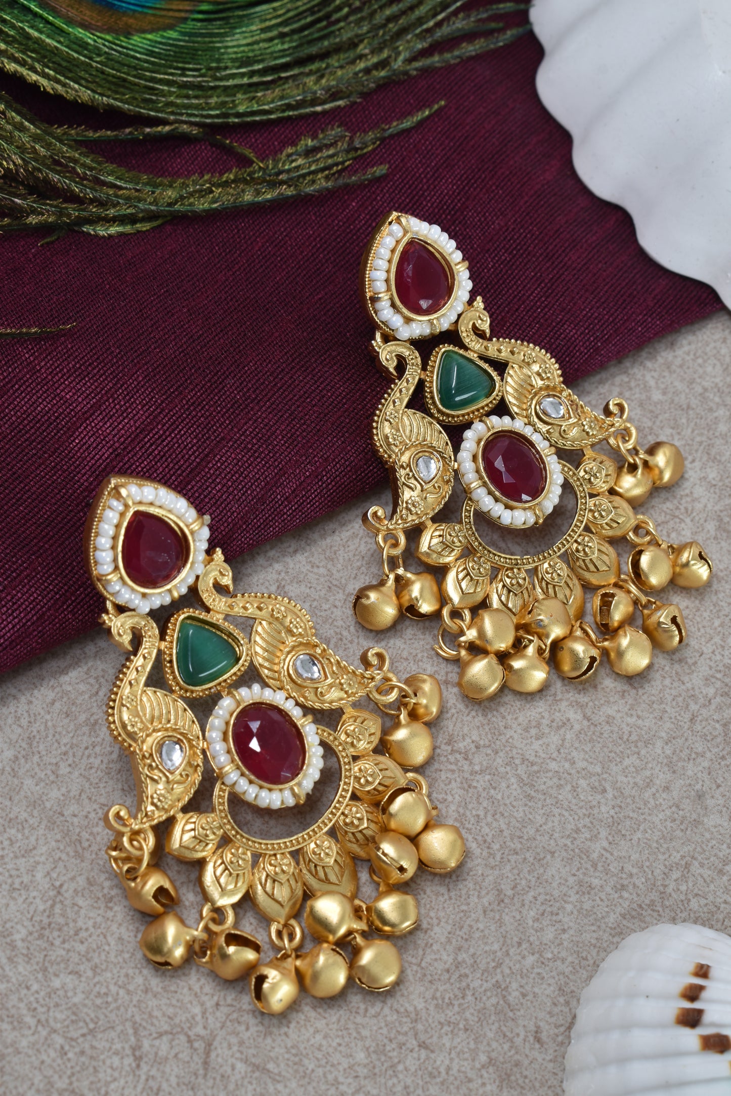 Gold Plated Designer Stylish Heavy Earrring for Women and Girls