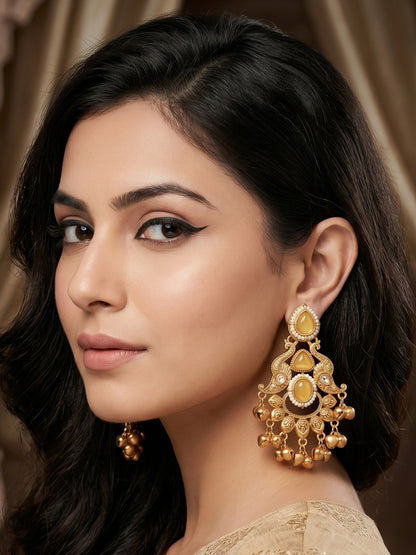 Gold Plated Designer Stylish Heavy Earrring for Women and Girls