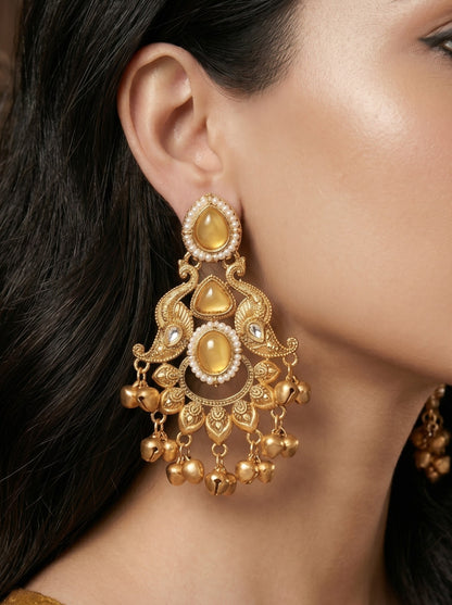 Gold Plated Designer Stylish Heavy Earrring for Women and Girls