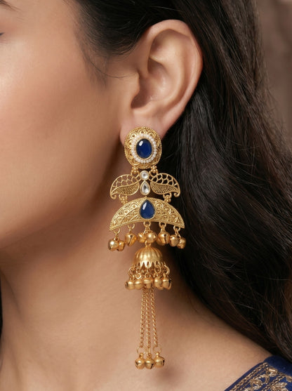 Gold Plated Designer Stylish Heavy Earrring for Women and Girls