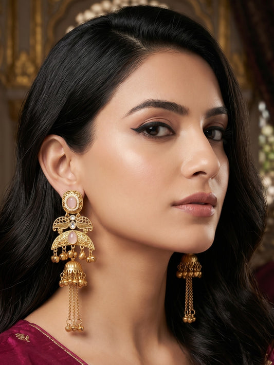 Gold Plated Designer Stylish Heavy Earrring for Women and Girls