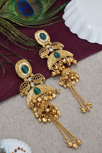Gold Plated Designer Stylish Heavy Earrring for Women and Girls