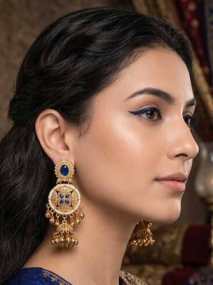 Gold Plated Designer Stylish Heavy Earrring for Women and Girls