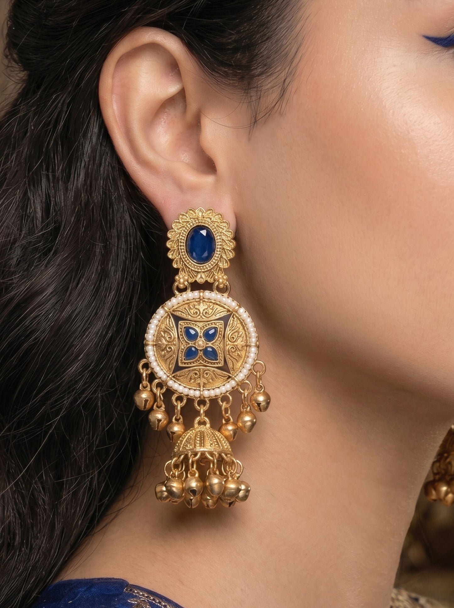 Gold Plated Designer Stylish Heavy Earrring for Women and Girls